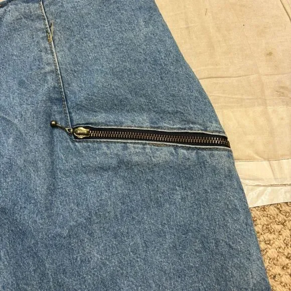 Vintage‎ Ladies 80’s Zipper Front Denim Maxi Skirt Size 14 - Picture 12 of 12